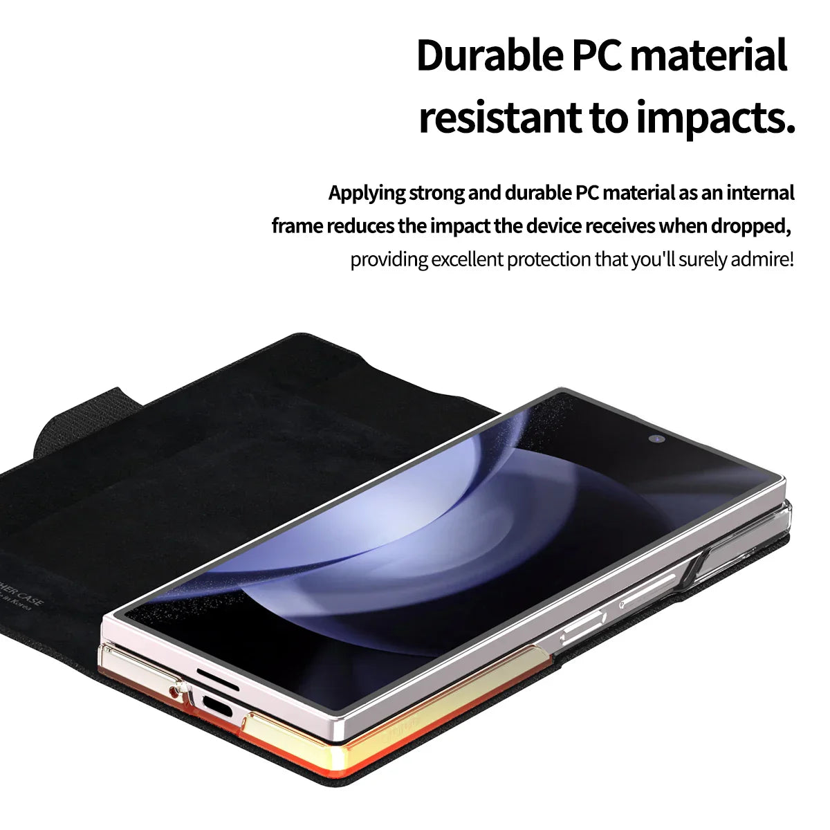 Araree Samsung Z Fold 6 Bonnet Diary Case - Black - Tashqila Araree Samsung Z Fold 6 Bonnet Diary Case - Black - Tashqila